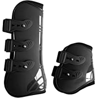 Los mejores  - Rehomy Botas de Pierna Trasera Delantera de Caballo Protector de Guardia de Pierna de Caballo Ajustable para Protección…